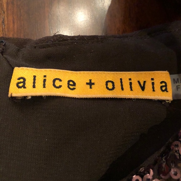 Alice and Olivia brown sequin dress, size 8 - Picture 3 of 4